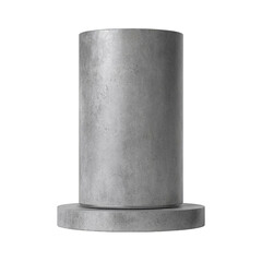 Concrete cylinder isolated on a transparent background