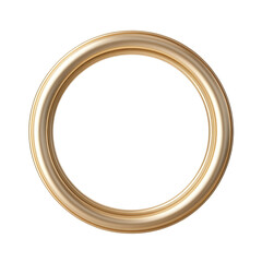 Elegant round golden frame with smooth polished finish and classic design