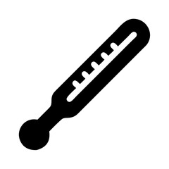 Medical thermometer icon for fever detection and health monitoring with temperature measurement tool design