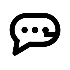 Fototapeta premium Chat bubble icon vector illustration for message communication and speech balloon design concept