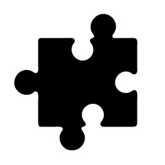 Puzzle piece vector graphic for games and problem solving concepts and design elements icon