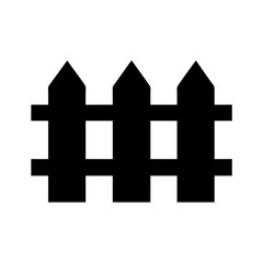Obraz premium Black fence picket fence garden fence wooden fence boundary fence yard fence simple icon graphic