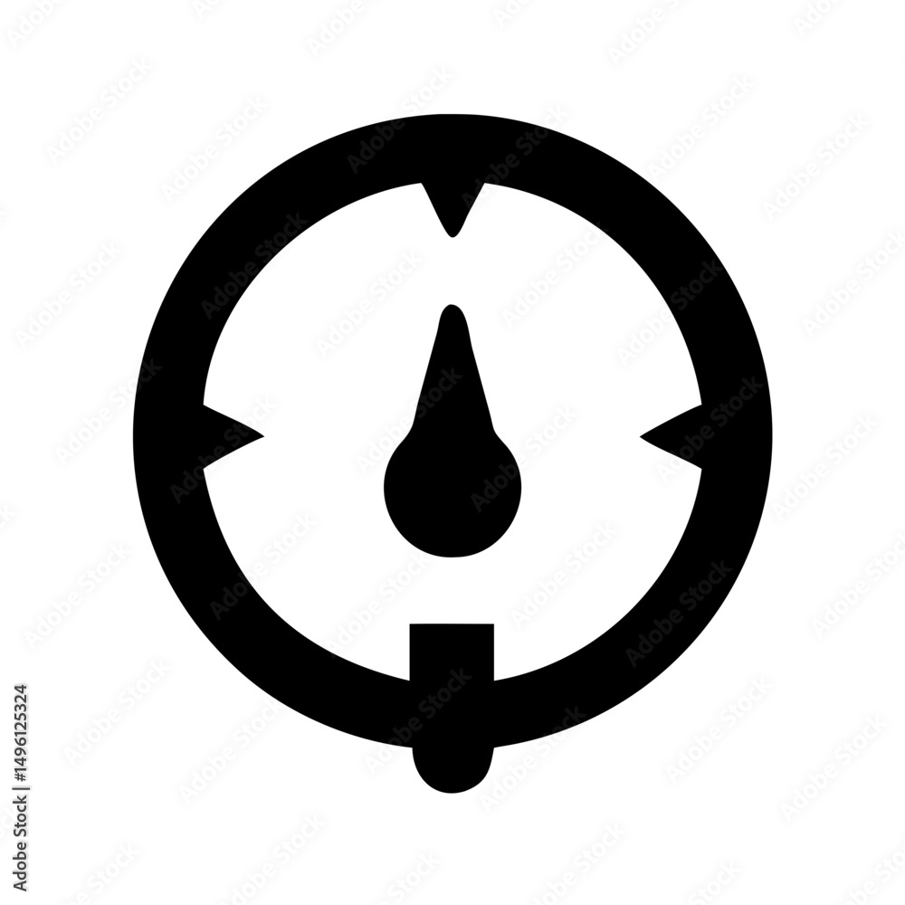 Poster compass icon vector navigation direction travel guide location orientation symbol sign design graphi