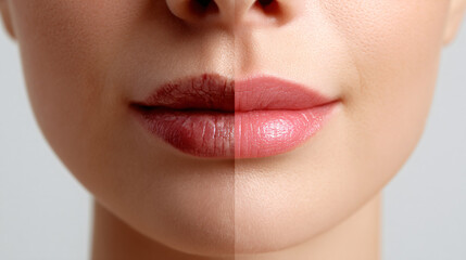 Naklejka premium Stunning Split Image of Contrasting Textures and Colors