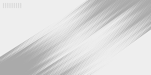 white gray diagonal geometric shape with halftone. Modern fiber textured vector