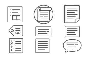 Line style icons of poetic forms: haiku structure icon, sonnet scroll badge, free verse page, rhymed couplet tag, blank verse form, acrostic outline icon, narrative poem sheet, limerick bubble.