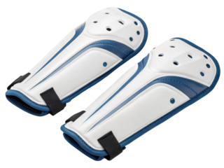Pair of shin guard pads isolated on transparent background