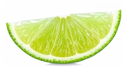 Lime Slice Isolated on White Background
