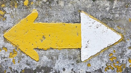 Yellow  White Arrow Pavement Mark.