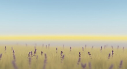 Blurred bokeh-style abstract background using lavender, lemon yellow, and sky blue, creating a peaceful, soft-focus visual with a minimalist and calm aesthetic for modern and elegant design use.