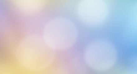 Blurred bokeh-style abstract background using lavender, lemon yellow, and sky blue, creating a peaceful, soft-focus visual with a minimalist and calm aesthetic for modern and elegant design use.