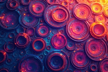 Interlocking circles creating a seamless texture, seamless texture, pattern design