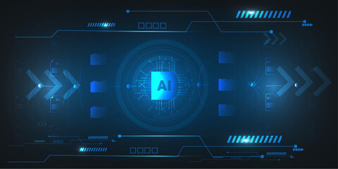 artificial intelligence processing  large document management system concept, AI make business easy document arrangement