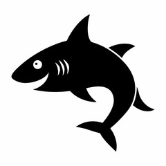 Fototapeta premium Sharknado fish silhouette vector illustration on white Background