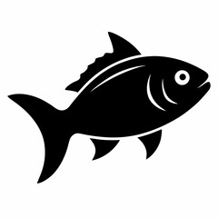 Fototapeta premium Sushi fish silhouette vector illustration on white Background