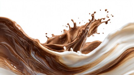 Glorious Chocolate and Milk Splash Fusion: Creative Culinary Photography Concept