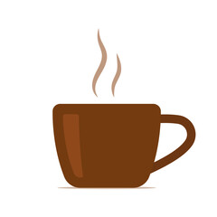 Cup icon. Colored silhouette. Front side view. Vector simple flat graphic illustration. Isolated object on white background. Isolate.