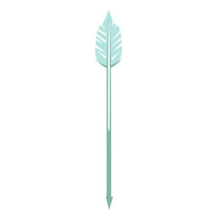 Minimalistic Arrow with Elegant Outlines in Pastel Isolated on Transparent Background
