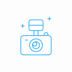 camera stars recording icon sign vector