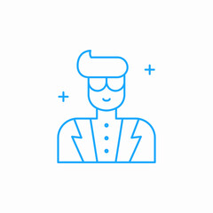confident person style icon sign vector