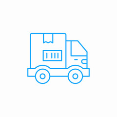 delivery truck package icon sign vector