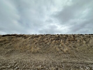 clouds over the field in Alberta Canada