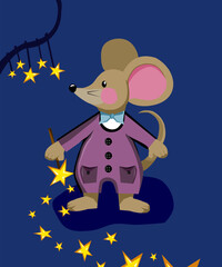 Magiczna myszka wektorowa ilustracja  © Laura