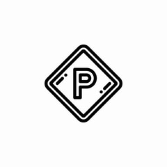 parking icon reserved parking place icon sign vector