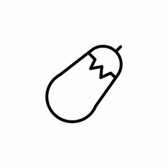 purple eggplant icon sign vector