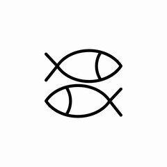 two fish icon sign vector