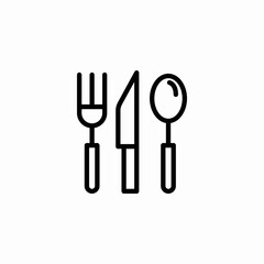 utensil set icon sign vector