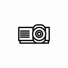 video projector icon sign vector