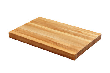 Clean wooden cutting board on a transparent background vector, perfect for food preparation and culinary presentation mockups