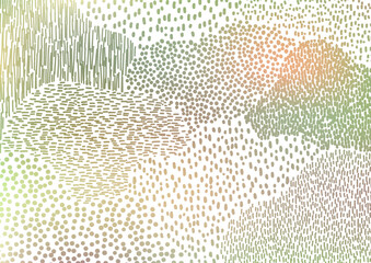 森林　イメージ　点描　手描き