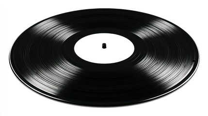 Obraz premium Vinyl Record with White Label Classic Music Media for DJs and Collectors