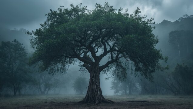 Bottle Tree, Province with Empty Copy Space For Text