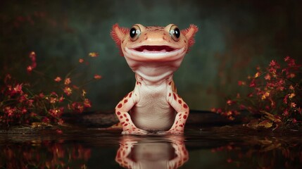 Smiling Gecko Portrait