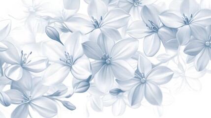 Fototapeta premium Delicate light blue floral design with soft petals.