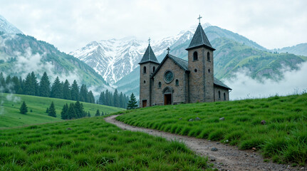 Fototapeta premium church in the mountains