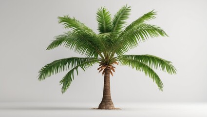 Fototapeta premium Tropical Tree Isolated On White Background with Space for Text
