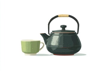 Teapot and Cup A Classic Tea Set for Relaxation and Enjoyment