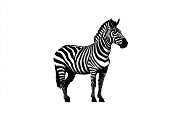 Obraz premium Striking Black and White Animal with Bold Patterns Perfect for Nature Wildlife and Design Pr