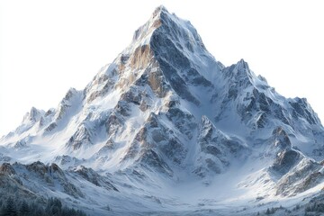 Fototapeta premium SnowCapped Mountain Peak A Majestic Winter Landscape with Rugged Terrain and Glacial Beauty f