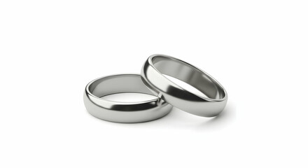 Wedding rings, Silver rings, Wedding bands, Two Silver Wedding Rings