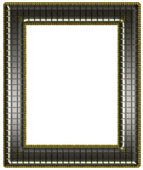 gold frame isolated on white
