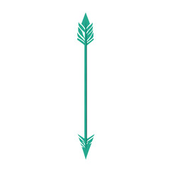 Minimalistic Arrow with a Refined Outline in Vibran Isolated on Transparent Background