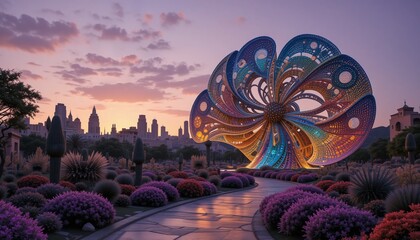 Tropical island with vibrant flora