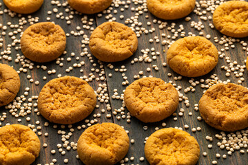 Healthy organic quinoa crackers - Chenopodium quinoa