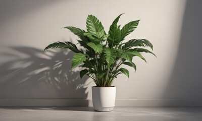 Obraz premium Open magazine with customizable background, featuring realistic plant shadows cast by potted plant, media, plants