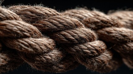 Brown Rope on Isolated Background: Professional Photography for Creative Projects